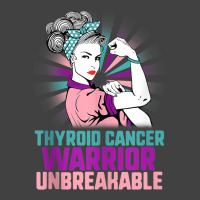 Thyroid Cancer Woman Warrior Purple Pink Ribbon Awareness Tank Top Vintage T-shirt | Artistshot