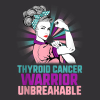 Thyroid Cancer Woman Warrior Purple Pink Ribbon Awareness Tank Top Vintage Hoodie And Short Set | Artistshot