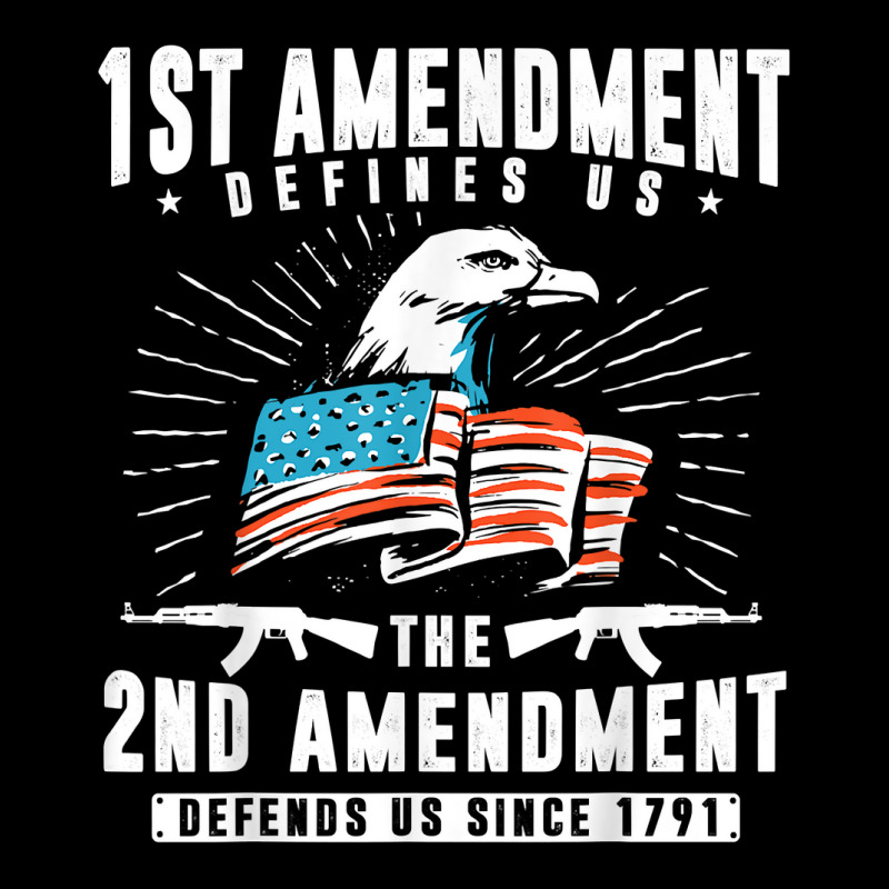 First Amendment Defines Us   The Second Defends Us T Shirt Fleece Short by cm-arts | Artistshot