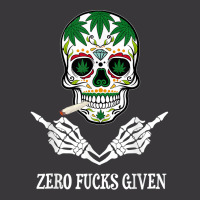 Mens Zero Fucks Given Skull Weed Marijuana 420 T Shirt Ladies Curvy T-shirt | Artistshot