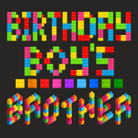 Building Brick Block Brother Of Birthday Boy Ladies Fitted T-shirt | Artistshot