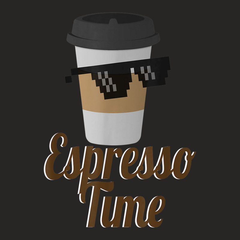 Espresso Time Coffee Cup Sunglasses Ladies Fitted T-Shirt by Renew | Artistshot