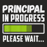 Principal In Progress Please Wait Future School Principal Ladies Fitted T-shirt | Artistshot