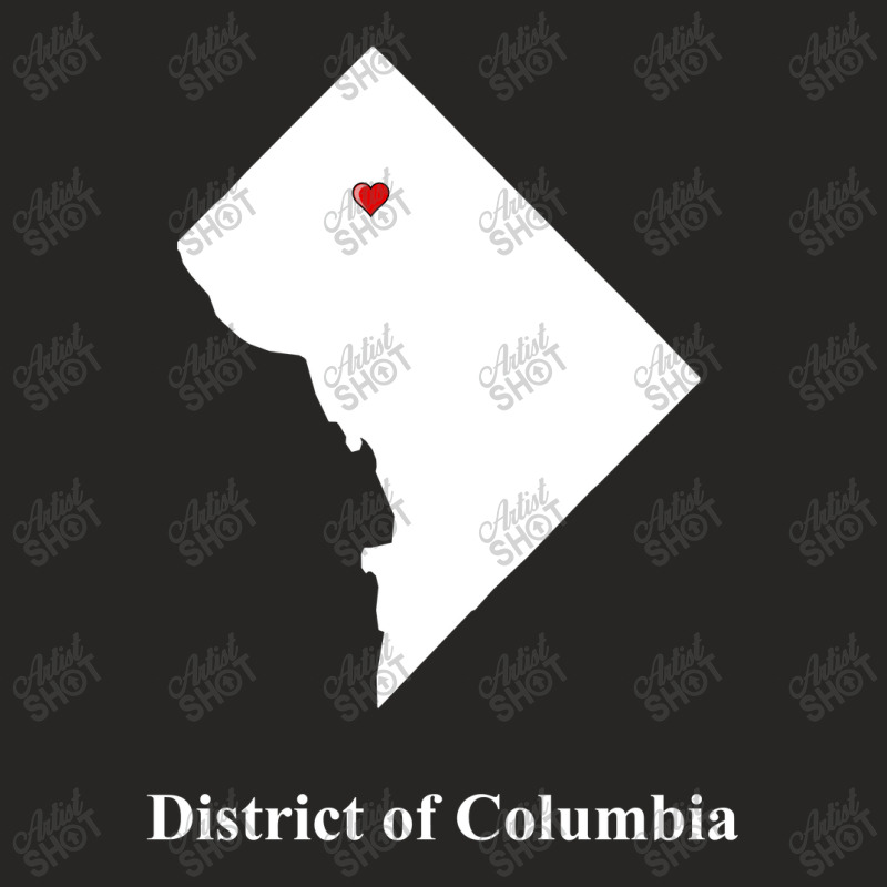 District Of Columbia Love Map Ladies Fitted T-Shirt by Yunusmurte | Artistshot