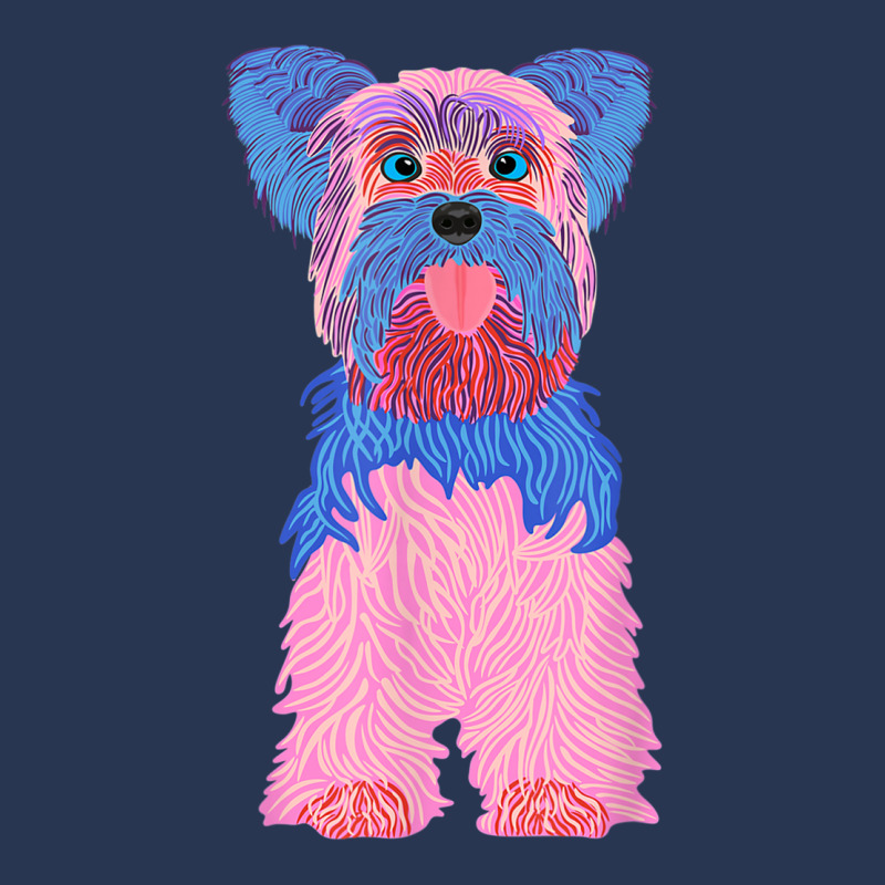 Yorkshire Terrier, Dog, Pink, Blue, Funny, Crazy T Shirt Ladies Denim Jacket by cm-arts | Artistshot