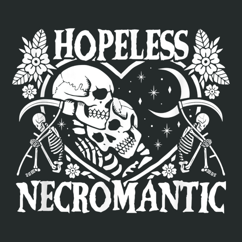 Hopeless Necromantic Skeletons Heart Shape Dark Death Humor T Shirt Women's Triblend Scoop T-shirt by cm-arts | Artistshot