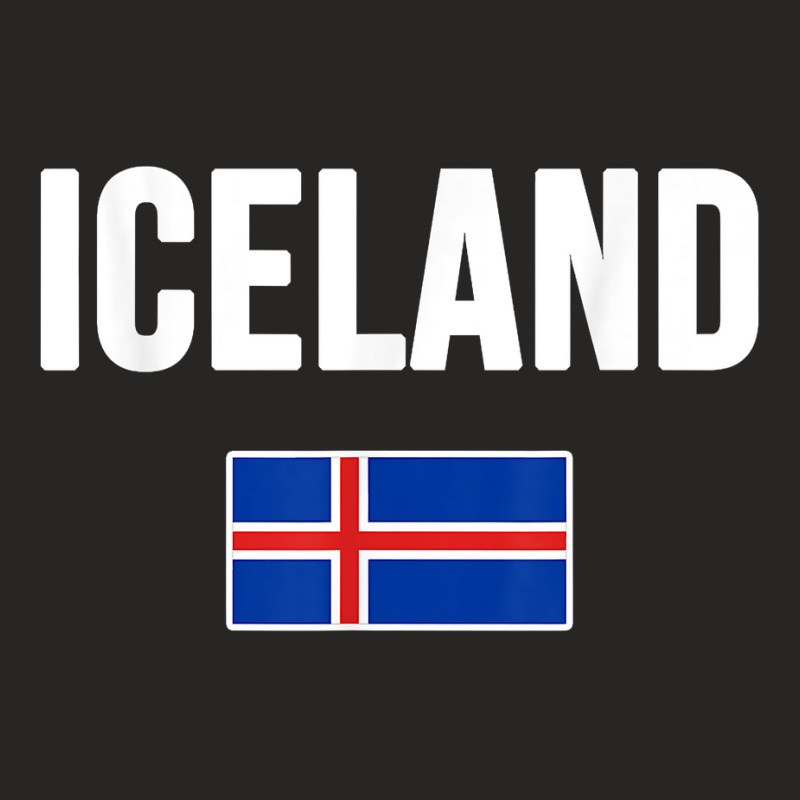 Iceland Icelandic Flag Gift Souvenir T Shirt Ladies Fitted T-Shirt by cm-arts | Artistshot