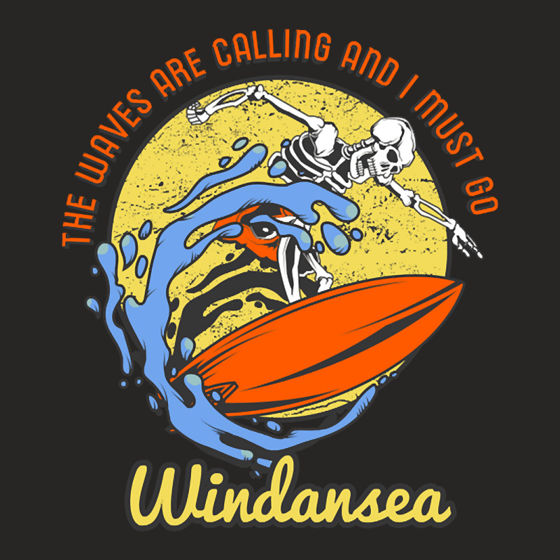 Windansea Skeleton Surfer Ladies Fitted T-Shirt by Crowley Tidwell | Artistshot