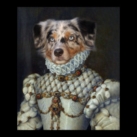 Australian Shepherd Dog Renaissance Pet Portrait Medieval Legging | Artistshot