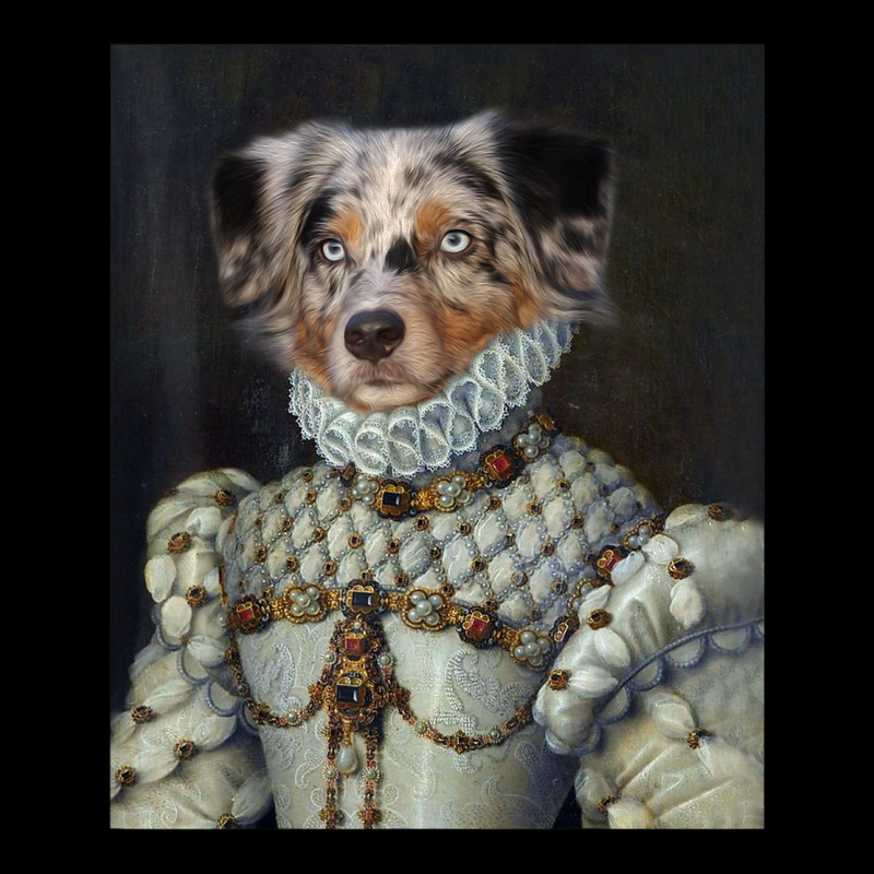 Australian Shepherd Dog Renaissance Pet Portrait Medieval Legging by Creed | Artistshot