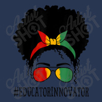 Educator Innovator Women Messy Bun Black History Month Characters Cart Ladies Denim Jacket | Artistshot