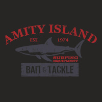 Amity Island Bait And Tackle Retro Fishing Ladies Fitted T-shirt | Artistshot