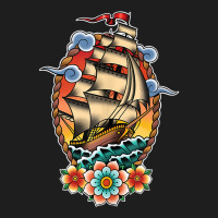 Old School American Traditional Tattoo Flash Clipper Ship Tank Top Classic T-shirt | Artistshot