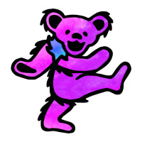 Pink Grateful Dancing Hippie Classic Rock Dead Bear Sticker | Artistshot