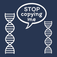 Stop Copying Me Funny Genetics Biology Dna Double Helix T Shirt Ladies Denim Jacket | Artistshot