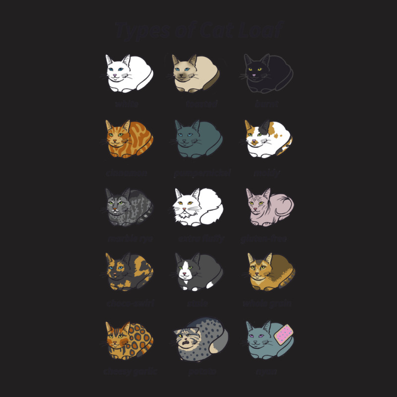 The Types Of Cat Loaf T-Shirt by JeanetteNeubauer | Artistshot