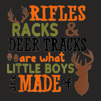 Rifles Racks Deer Tracks Little Boys Are Made Of Hunting Ladies Fitted T-shirt | Artistshot