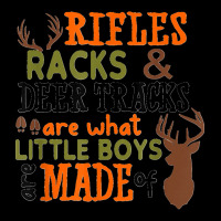 Rifles Racks Deer Tracks Little Boys Are Made Of Hunting Women's V-neck T-shirt | Artistshot