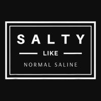 Salty Like Normal Saline White Text Design T Shirt Crop Top | Artistshot