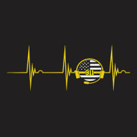 Dispatcher Heartbeat Ekg Pulse 911 Operator Thin Yellow Line T-shirt | Artistshot