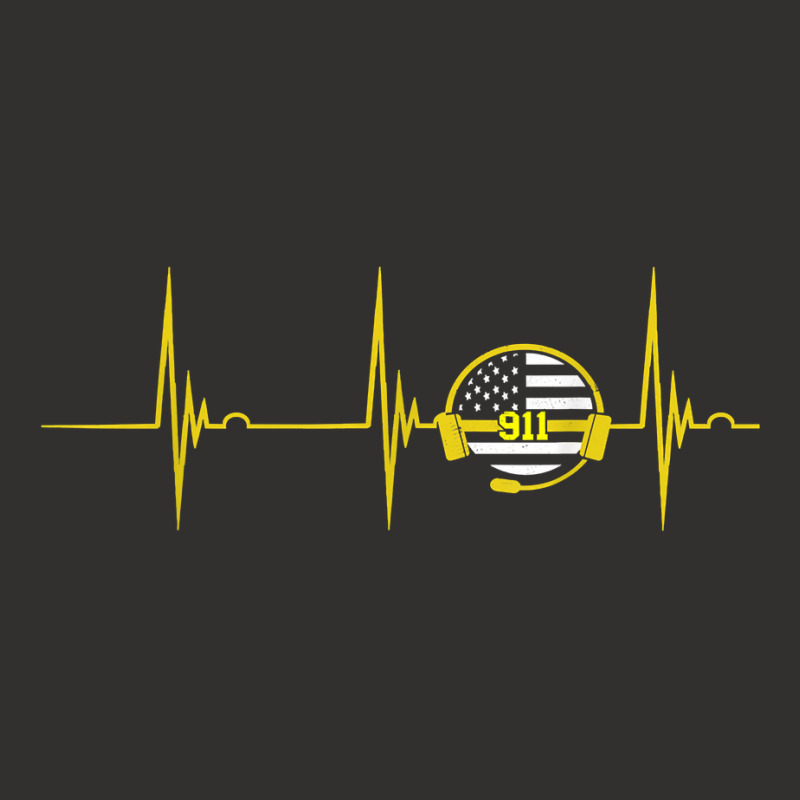 Dispatcher Heartbeat Ekg Pulse 911 Operator Thin Yellow Line Champion Hoodie | Artistshot