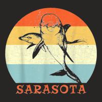 Sarasota Florida Vintage Retro Dolphin Vacation Ladies Fitted T-shirt | Artistshot