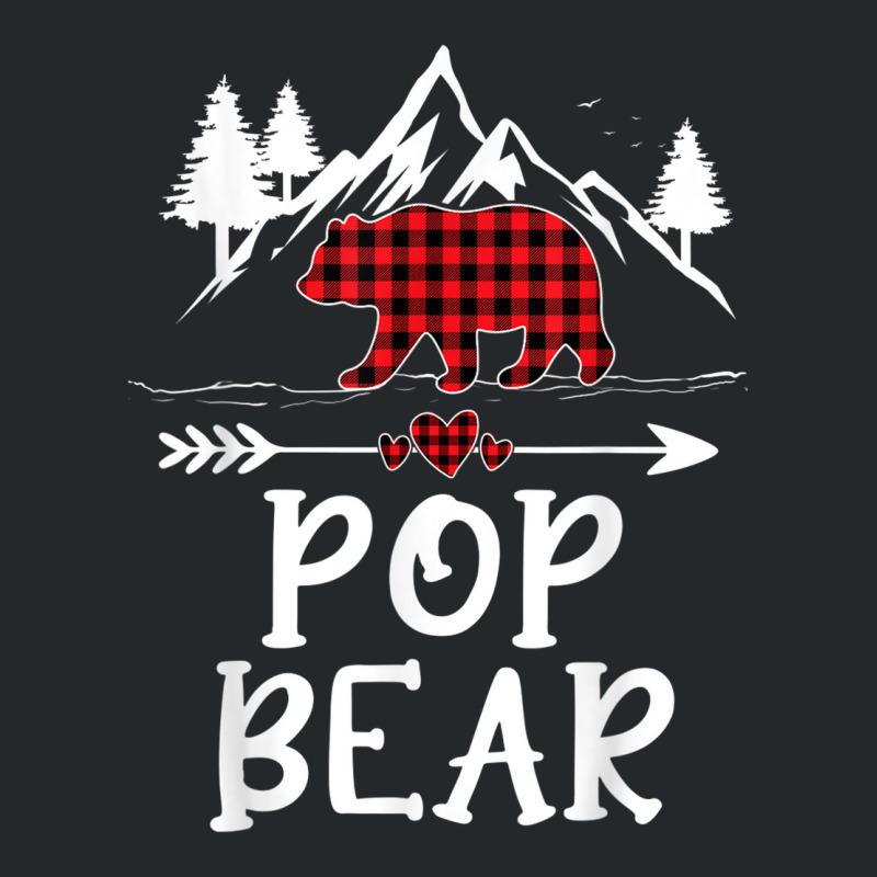 Mens Pop Bear Christmas Pajama Red Plaid Buffalo Matching Crewneck Sweatshirt | Artistshot