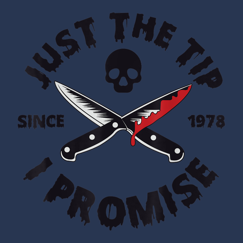 Just The Tip I Promise Bloody Knife Halloween Men Denim Jacket | Artistshot