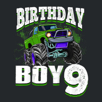 Kids Monster Truck Birthday Boy Is 9 Kids 9th Birthday Car Party Crewneck Sweatshirt | Artistshot