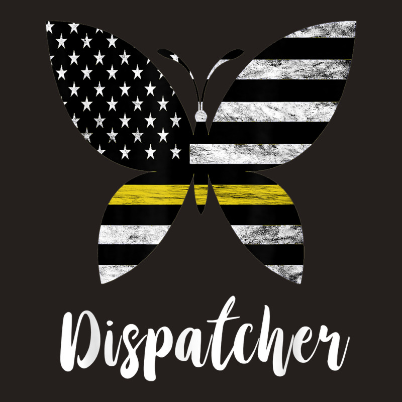 Dispatcher Usa America Flag Butterfly Freedom 911 Operator Tank Top | Artistshot