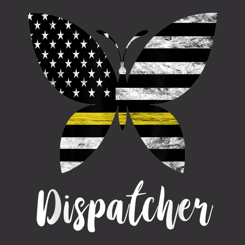 Dispatcher Usa America Flag Butterfly Freedom 911 Operator Vintage Hoodie | Artistshot