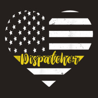 Dispatcher Vintage Heart Thin Yellow Line Dispatch Usa Flag Tank Top | Artistshot