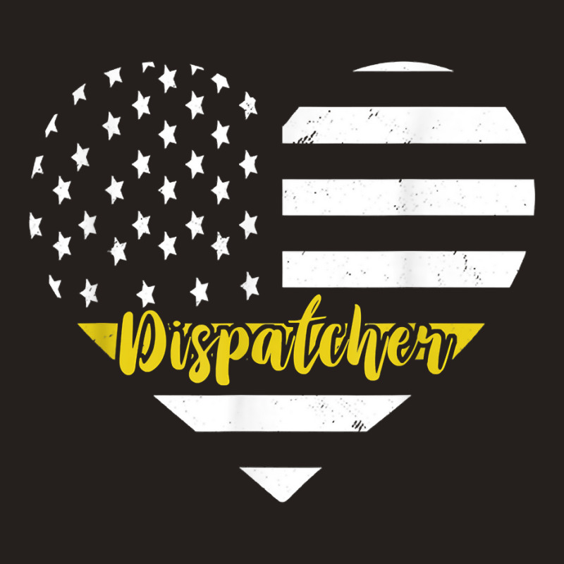 Dispatcher Vintage Heart Thin Yellow Line Dispatch Usa Flag Tank Top | Artistshot