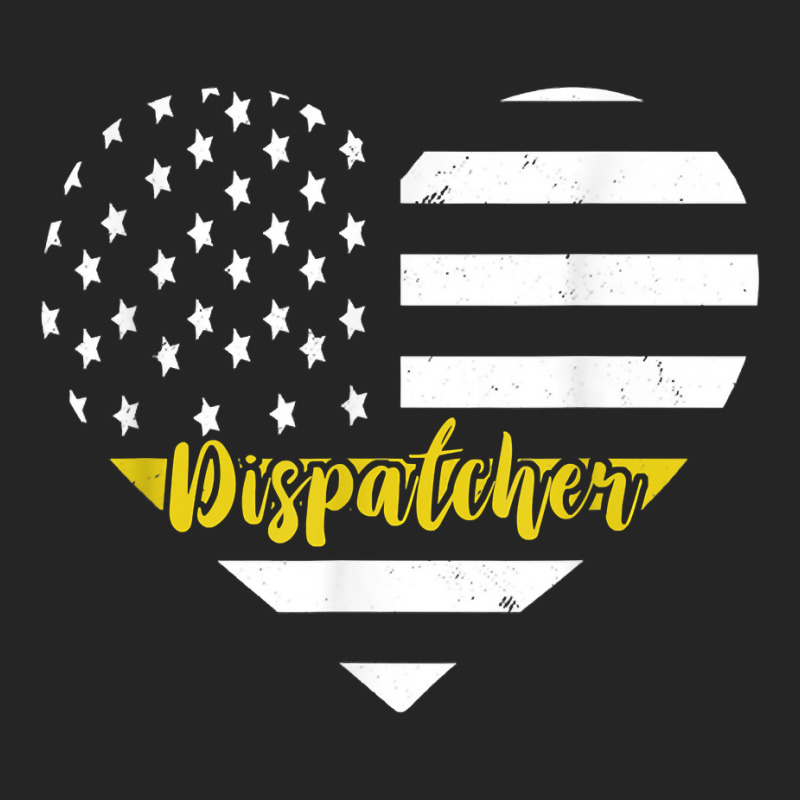 Dispatcher Vintage Heart Thin Yellow Line Dispatch Usa Flag Unisex Hoodie | Artistshot