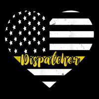 Dispatcher Vintage Heart Thin Yellow Line Dispatch Usa Flag Men's 3/4 Sleeve Pajama Set | Artistshot