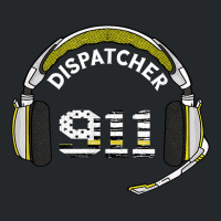 Dispatcher Vintage Usa Flag 911 Operator Call Headset Line Crewneck Sweatshirt | Artistshot