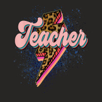 Leopard Teacher Shirt Teacher Lightning Bolt Back To School T Shirt Ladies Fitted T-shirt | Artistshot