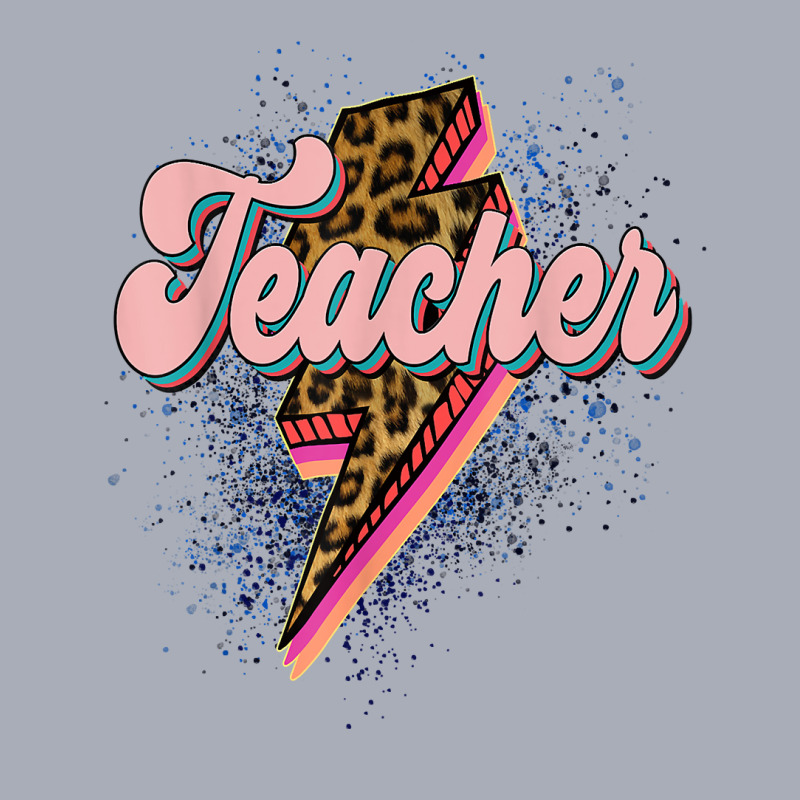 Leopard Teacher Shirt Teacher Lightning Bolt Back To School T Shirt Tank Dress by cm-arts | Artistshot