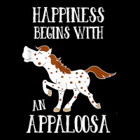 Happiness Begins With An Appaloosa Red Roan Horse Adjustable Cap | Artistshot