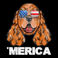 Cocker Spaniel Sunglasses American Usa Flag 4th Of July Cropped Hoodie | Artistshot