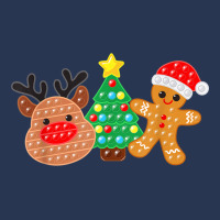 Merry Christmas Poppin Reindeer Christmas Tree Gingerbread Men Denim Jacket | Artistshot