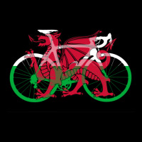 Bike Flag Wales (big) V2 Cropped Hoodie | Artistshot