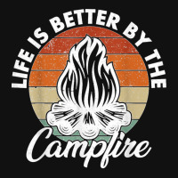 Life Is Better By The Campfire Vintage Retro Camping Oval Patch | Artistshot