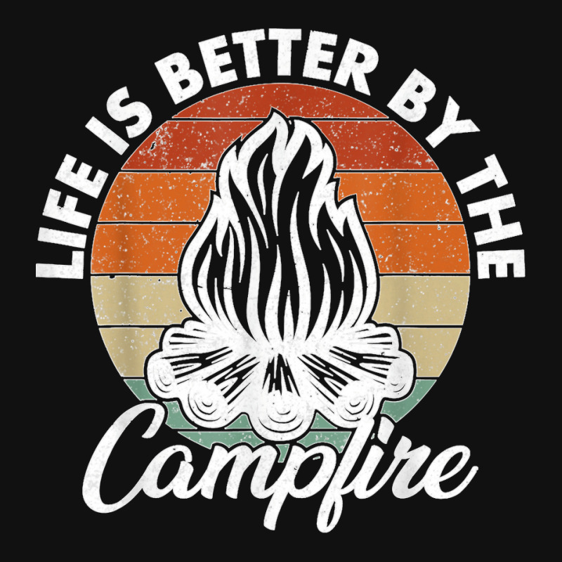 Life Is Better By The Campfire Vintage Retro Camping Oval Patch | Artistshot