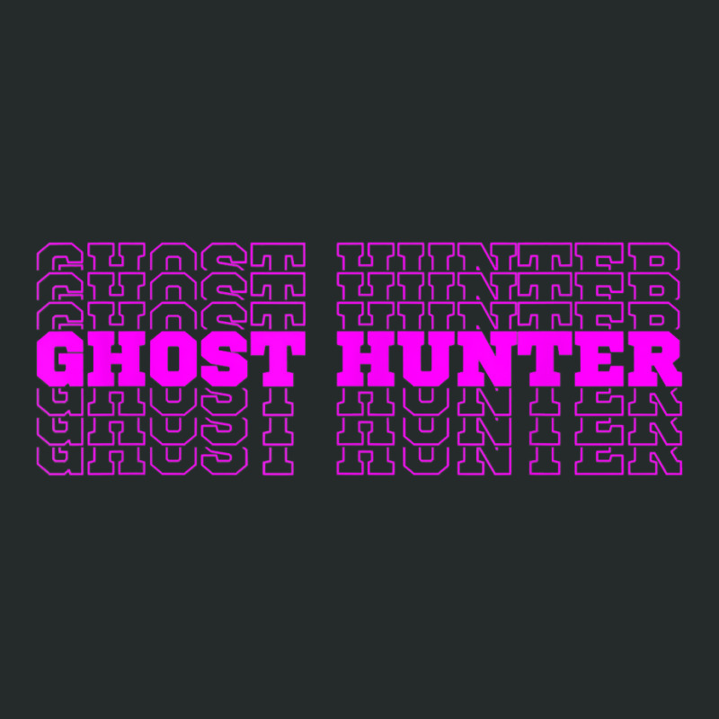 Stacked Purple Ghost Hunter Font Investigator Of Paranormal Women's Triblend Scoop T-shirt by DenningtonTyair | Artistshot