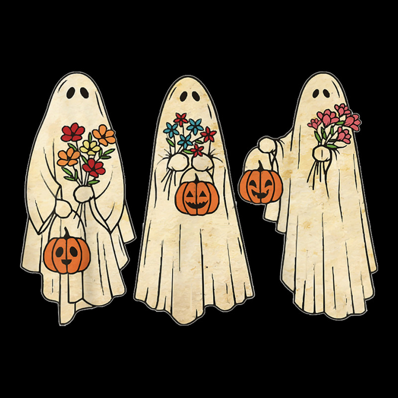 Vintage Floral Ghost Cute Halloween Costume Funny Graphic T Shirt Pocket T-shirt | Artistshot