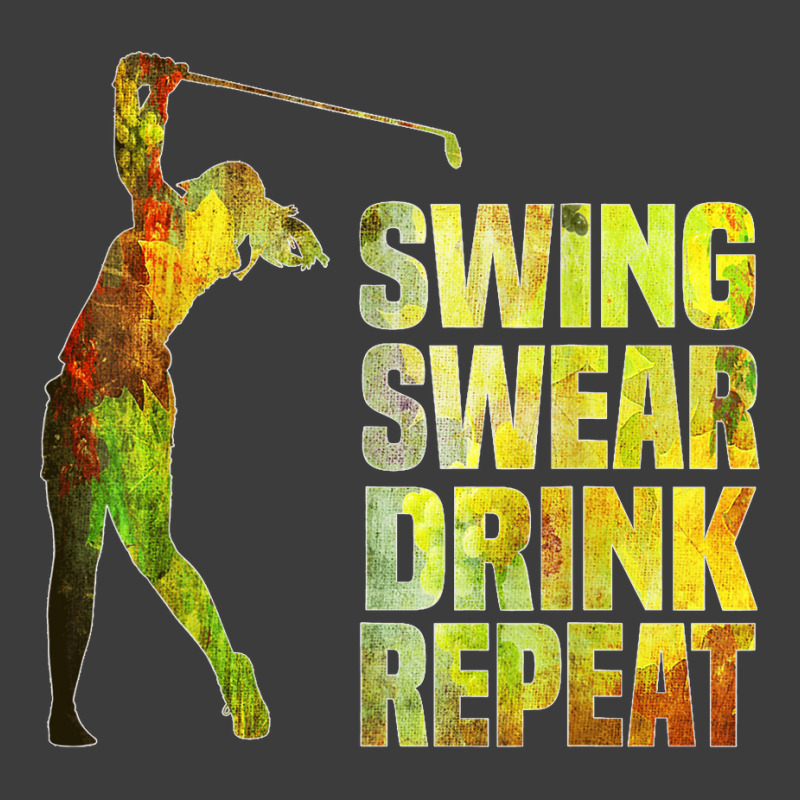 Vintage Golf Swing Swear Drink Repeat Love Golfing Golfer T Shirt Men's Polo Shirt | Artistshot