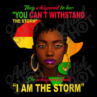 Womens Black History Month  African Woman Afro I Am The Storm Music Vi Adjustable Cap | Artistshot