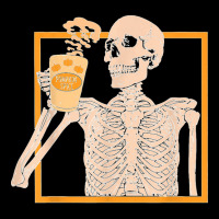 Vintage Halloween Skeleton Pumpkin Spice Latte Syrup Creamer T Shirt C Pocket T-shirt | Artistshot