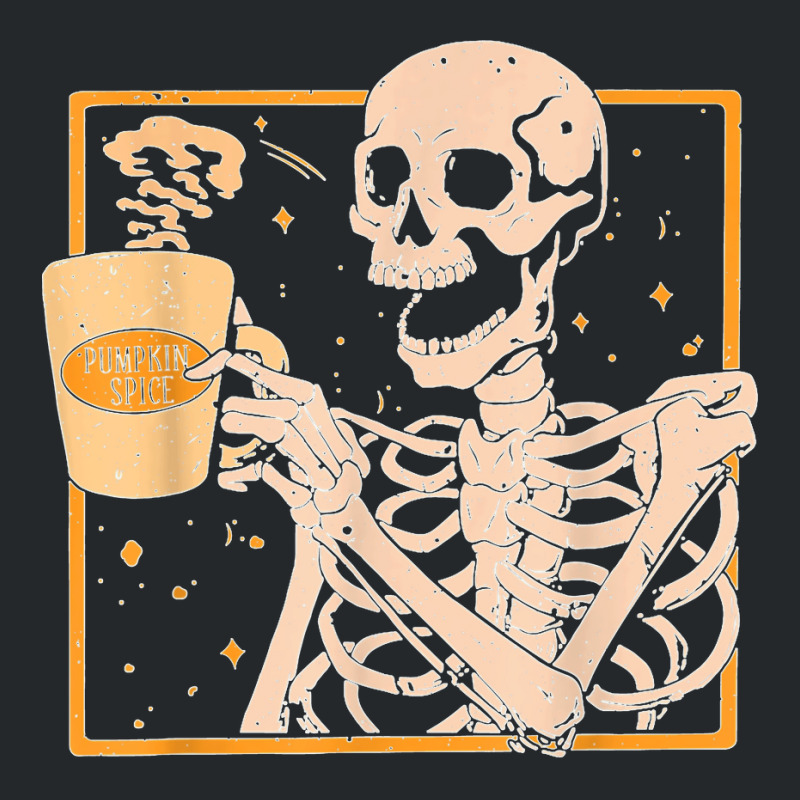 Vintage Halloween Skeleton Pumpkin Spice Latte Syrup Creamer T Shirt C Crewneck Sweatshirt | Artistshot